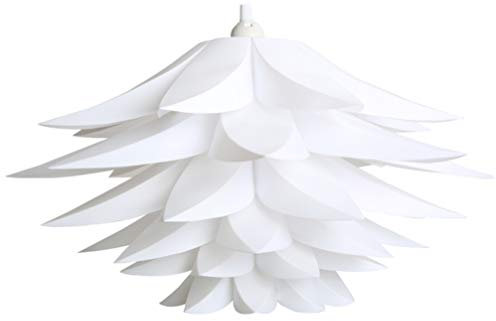 Flower Lamp White Puzzle Pendant Lamp Shade Flower Plastic DIY Jigsaw Lampshade Kit for Hanging Ceiling Light Floor Lamp Supplies Paper Lamp Shade