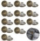 12 Stück Hosen Ersatz Knöpfe,Repair knopf,Bronze-Reparaturknöpfe, 20mm Verstellbare Jeansknöpfe,Jeansknöpfe Zum Einschlagen für Jeans,Taschen,Kleidung, Handtaschen,Schuhe und Hüte