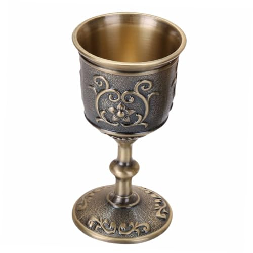 Zerodeko Cáliz De Retro De Metal Vintage Mini Copa Elegante Para Whisky y Vodka Para Celebraciones y