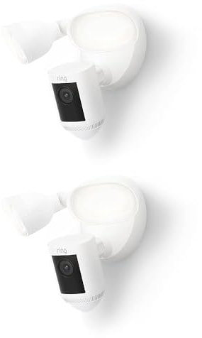 Ring Floodlight Cam Wired Pro | Outdoor Security Camera with 2K Video with Ring Vision, 3D Motion Detection, Bird's Eye View, alternative to CCTV system | 30-day free trial of Ring Home | 2 Cameras