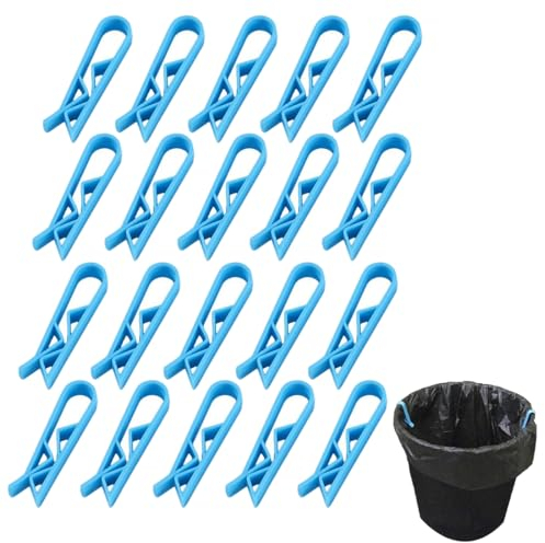 ZOKJSW Clips Halter Kunststoff für Mülleimer Küche 20 Pcs Clip Verschluss Mülleimer Clip Farbe zufällig