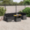 SECOLI XXL Polyrattan Lounge Garten Loungemöbel Set Terrassenmöbel Gartenlounge Ecksofa Garten Gartenmöbel-Set Sitzgruppe PolyRattan Ecklounge Gartenmöbel Lounge Set Schwarz 8-tlg-Type-387