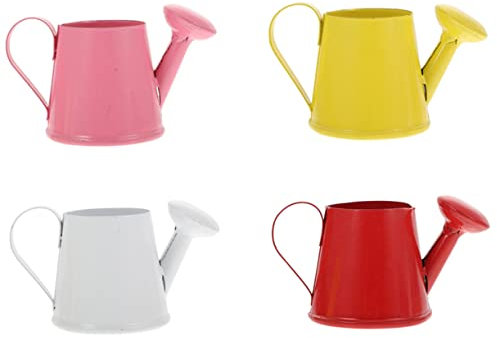 Vaguelly 4pièces Mini Arrosoirs pour Garçon Fille Enseignement Et Décoration De Plantes Succulentes Coloris Variés Rose Blanc Rouge Jaune Accessoires De Jardinage Fun Et