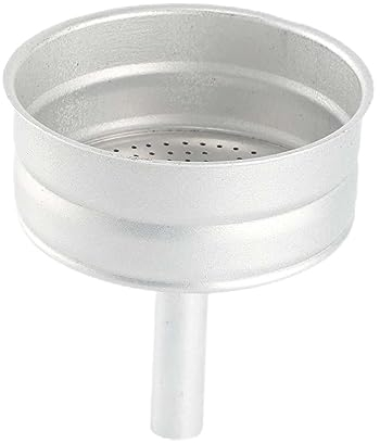 Generic Sleek Stainless Steel Espresso Funnel for Moka Pot, 2 Cup