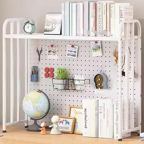 Schreibtischorganizer, Schreibtisch Organizer Regal, Schreibtisch Erweiterungs Arbeitsstation, Multifunktions Aufbewahrungs Organizer-Regal für Bürobedarfs Organizer, Heimdekor(Wit,115x26x65cm/45x10x2