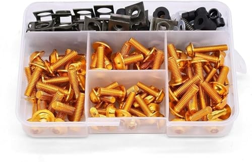 MAVISAFETY - Kit di bulloni della carenatura Completa del Motociclo Kit di Clip di Fissaggio Kit di Dadi a Vite - Adatto per K-TM RC125 RC8 990 SMR SMT SuperDuke 65SX 85SX 125SX 144SX-[175pcs]