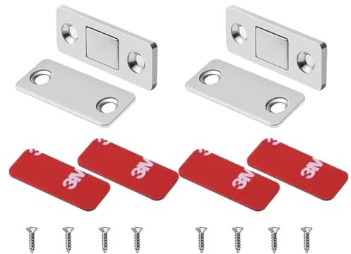 Magnetic Door Catch,2 Packs Magnetic Strips for cabinets and Magnets for Closing Furniture, Wardrobe, and Drawer Doors