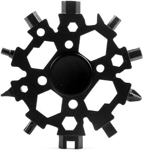 Schneeflocken-Multitool, Schneeflockenschlüssel, Schneeflocken-Multitool 23-in-1 Schneeflocken-Schneeschlüssel-Werkzeugkartenschlüssel Inbusschlüssel Multifunktions-Camping-Outdoor-Werkzeuge (Farbe: S