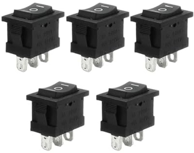 5pcs/lot 21 * 15mm SPST 3PIN Snap-in ON/OFF/ON fixation Position Snap Rocker Switch 6A/250V IDGTTLDF