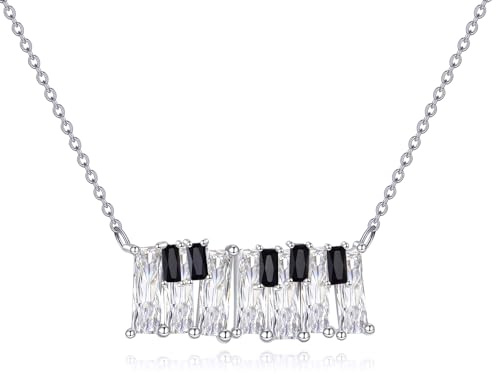 POPLYKE Sterling Silber Musik Klavier Anhänger Halskette Musikliebhaber Geschenke Instrumentenschmuck für Frauen ihr