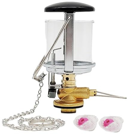 Kioriur Benzin-Laternenlampe, Camping mit Benzinlaterne | Leichtes Benzin-Camping – Die Campingausrüstung aus glänzendem Kupfer liefert die Gartenlampe für Lebensmittel