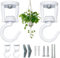 2 Piezas Gancho Techo para Colgar Plantas, Gancho Pared Macetas, Colgador Plantas Pared Exterior Interior, Blanco Soporte Plantas Colgantes para Macetas, Campanillas de Viento, Comederos de Pájaros