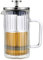 Klausberg Teezubereiter Kaffeebereiter French Press 1000ml / 9 Tassen, Kaffeepresse Edelstahl filter, Doppelwandige Isolierte Kaffeekanne, Teekanne, Teebereiter, Deckel in Silber (KB-7758)