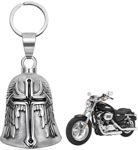 Guardian Bell Portafortuna Moto, Campanella Moto Guardian Bell, Angelo Custode Motociclista Campanella, Portachiavi con Anello Appeso, con Anello Appeso, per Auto Elettriche, Biciclette, Moto