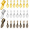 Piriuuo 120 Pcs Spoon Glue On Bails Pendants, Oval Jewelry Bails for Pendants Flat Pendant Bails Jewelry Bails Small Necklace Bails Glue On Earring Bails for Jewelry Making