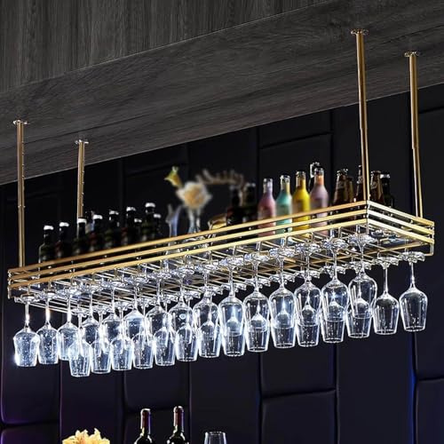 Portabicchieri da vino, in stile europeo, da appendere al soffitto, per bar, porta bottiglie di vino, mensola per calici, organizer decorativo per vino