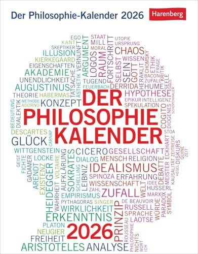 Der Philosophie - Kalender 2026 - Harenberg-Verlag - Wissenkalender - Tagesabreißkalender - 12,5 cm x 16 cm