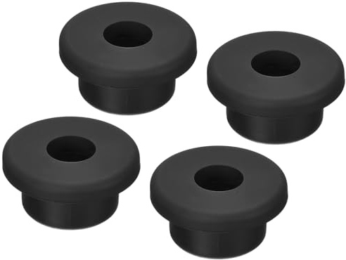 TOP-VIGOR 4Pcs Rubber Grommet 20mm Mount Dia Round T-Type Silicone Seal Flexible Hole Plug for Cable Pipe Cord Protection