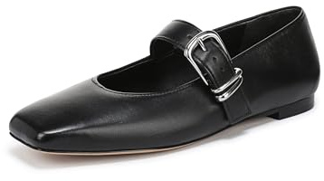 Vince Women's Daniela Mary Jane Flat, Black, 3 UK