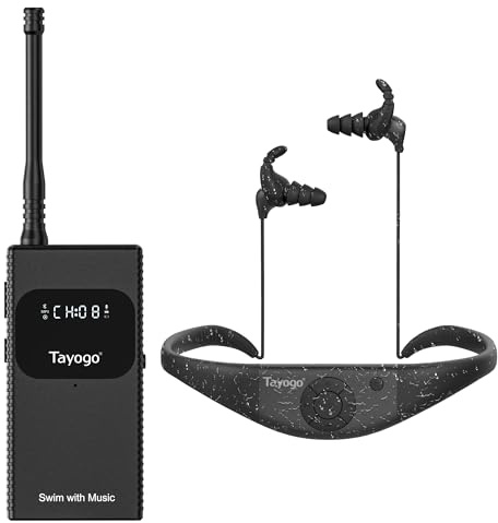 Tayogo T6+W18 Swim Music Combo – Waterproof Swimming MP3 Player + Bluetooth Transmitter | No Need to Download Music, Support Spotify, Swim with Your Stream APP