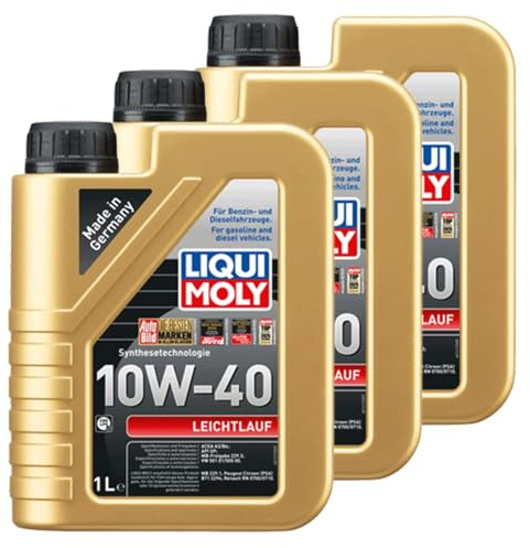Liqui Moly 3x 1317 Motoröl (3 L) | 1317, Leichtlauf 10W-40