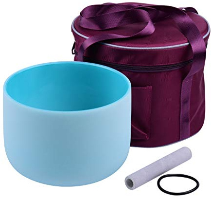 Crystal Singing Bowl， Crystal Singing Bowl G Note Mallet Storage Bag Meditation Yoga Healing 8-10 inch(10 Inch)