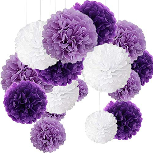 Rosa Blütenkugel, zum Aufhängen, Seidenpapier, 15, 25, 30 cm, Dekoration für Hochzeiten, Partys, Geburtstage,15 Stück Marineblau