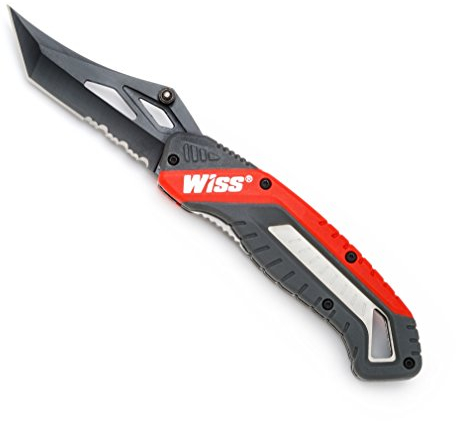 Wiss WKFPNS1EU Edelstahl-Klappmesser/Taschenmesser mit Titanbeschichtung mit Schlankem, Ergonomischem Griff für Maximalen Komfort
