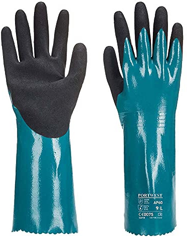 Portwest AP60 Sandy Grip Lite Gauntlet Blue/Black, Medium