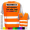 PixiPrints.com Warnweste mit eigenem Aufdruck * Druck: Rücken + Front/Premium-Druck, Farbe & Größe: Orange XL/XXL * Selbst gestalten mit Name Text Bild Logo