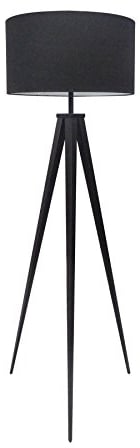 Riess Ambiente Elegante Stehleuchte TRIPOD schwarz Retrodesign Stehlampe Wohnzimmerlampe
