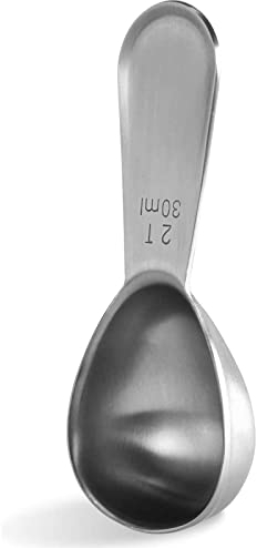 U-Taste 18/8 Edelstahl Kaffeelöffel Portionierer, Langlebiger Messlöffel mit Kurzem Dicker Griff zum Schöpfen von Kaffee Teepulver Zuckermehl, 2 Esslöffel (30ml)