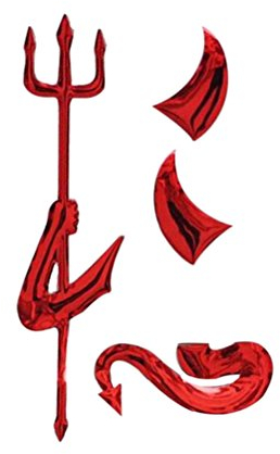 3D Auto Aufkleber Rot Teufel Dämon Autoaufkleber Emblem Selbstklebenden Dekorative Aufkleber Auto Dekoration