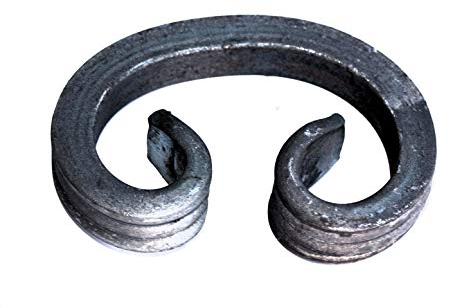 UHRIG C - Caracol de hierro forjado de acero cuadrado 12 x 12 mm, elemento decorativo para barandilla de valla (100 x 70 mm)