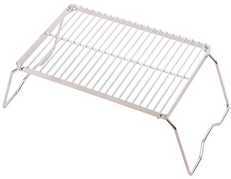 CAMPMAX Tragbarer Lagerfeuer-Grillrost, groß, 304 Edelstahl