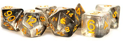 Unicorn Resin Poly Dice Set: Rogue Rage (7)