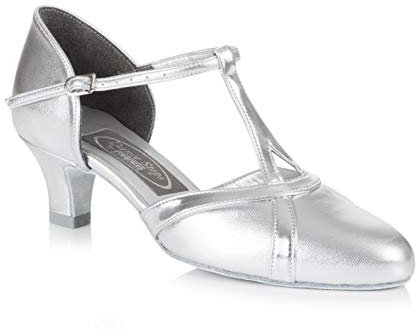 Freed of London Women's Nancy Dance Shoe, Silver, 5 UK Wide