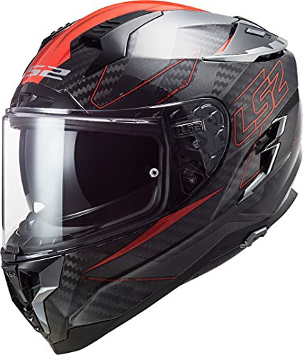 LS2 Unisex – Erwachsene Motorradhelm Full Face FF327 Challenger CT2 Fold, Rot, XXS