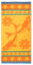 Gözze - Strandtuch, Meerestier Design mit Motiven, 100% Baumwolle, 90 x 180 cm - Gelb/Orange