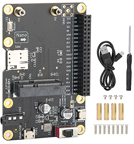 fasient1 3G / 4G & LTE Base HAT auf USB Riser Card mit Für Nano SIM-Kartenbuchse für Himbeere 4/3/2 / B + / für PC Laptop