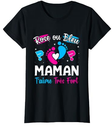 Fille ou Garçon Maman Annonce Grossesse Femme Enceinte T-Shirt