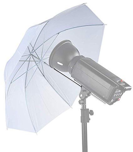 Dilwe Translucent White Soft Umbrella, 33 Inch, Nylon + Metal, Aluminum Bones, Foldable, Suitable for ID Photo, Figure Model, Wedding Photography Studio