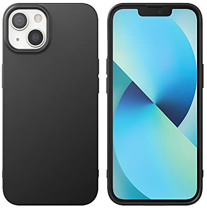Ringke Compatible with iPhone 13 Mini Case, Air-S Silicone Type Shockproof Flexible Matte TPU Thin Full Protection Phone Cover for 5.4-inch (2021) - Black