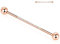 AROWRO Industrial Bar Industrial Piercing 14G Industrial Ohrringe White Opal Paved Chirurgenstahl Industrial Barbell Knorpel Body Piercing Schmuck 1 1/2 Zoll 38mm Rose Gold Industrial Barbell