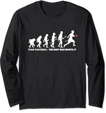 Flagge Fußball Evolution von Mann oder Junge auf Flagge Fußball Langarmshirt