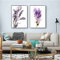 Abstrakte botanische Wandkunst Lila Lavendel und Flieder Poster Drucke Blumen Malerei Leinwand Malerei Bilder Zimmer Wohnkultur 50 x 70 cm x 2 ungerahmt