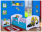 BDW Kinderbett mit Matratze und Bettkasten - NEU, 140/160/180/190 Verschiedene Motive Für Junge Bagger (Blau, 180x90)