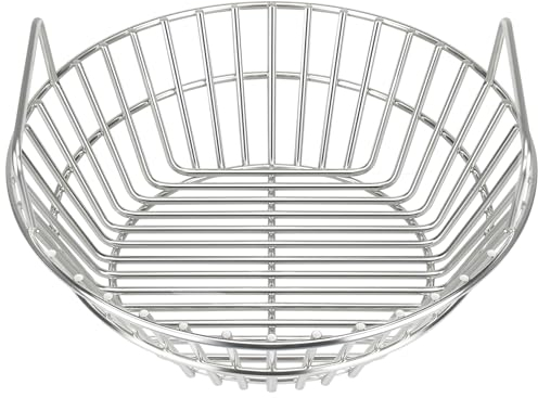 Holzkohlekorb für Big Green Egg große Größe Grillzubehör 35,6 cm Aschekorb passend für Kamado Joe Classic Edelstahl Smoker BBQ Ersatzteile #8537