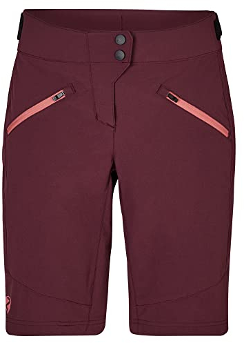 Ziener Damen NASITA Outdoor-Shorts/Rad- / Wander-Hose - atmungsaktiv,schnelltrocknend,elastisch, Velvet red, 48