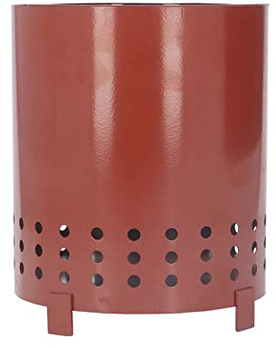 Cheminées à Bois en Fer Foyer Portatif Camping Feu de Joie en Fer Foyer de Table sans Fumée avec Support Jardin Extérieur Fournitures de Camping (Cuivre Rouge)